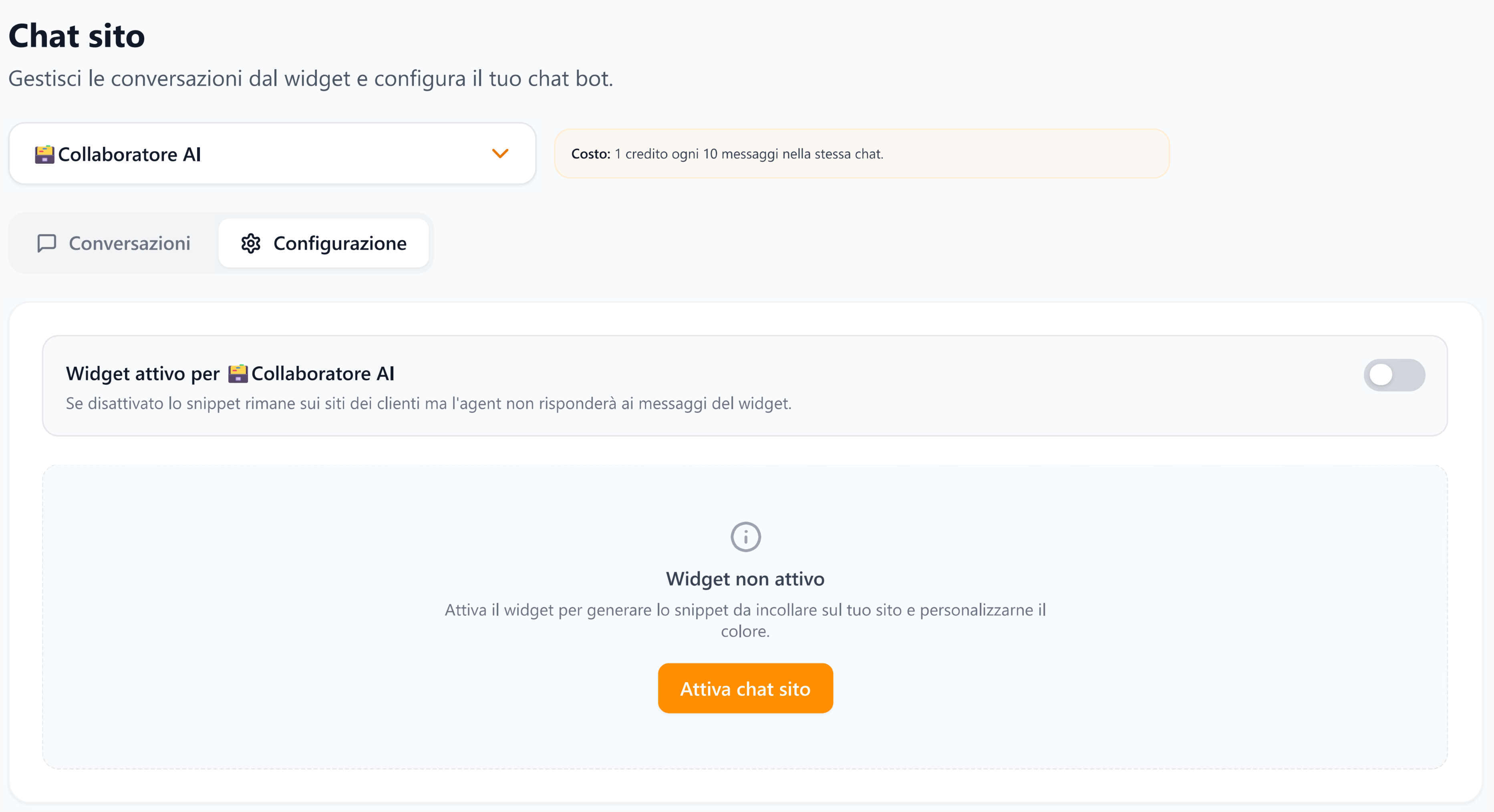 Esempio di Chatbot AI di Agent24 in conversazione sul sito